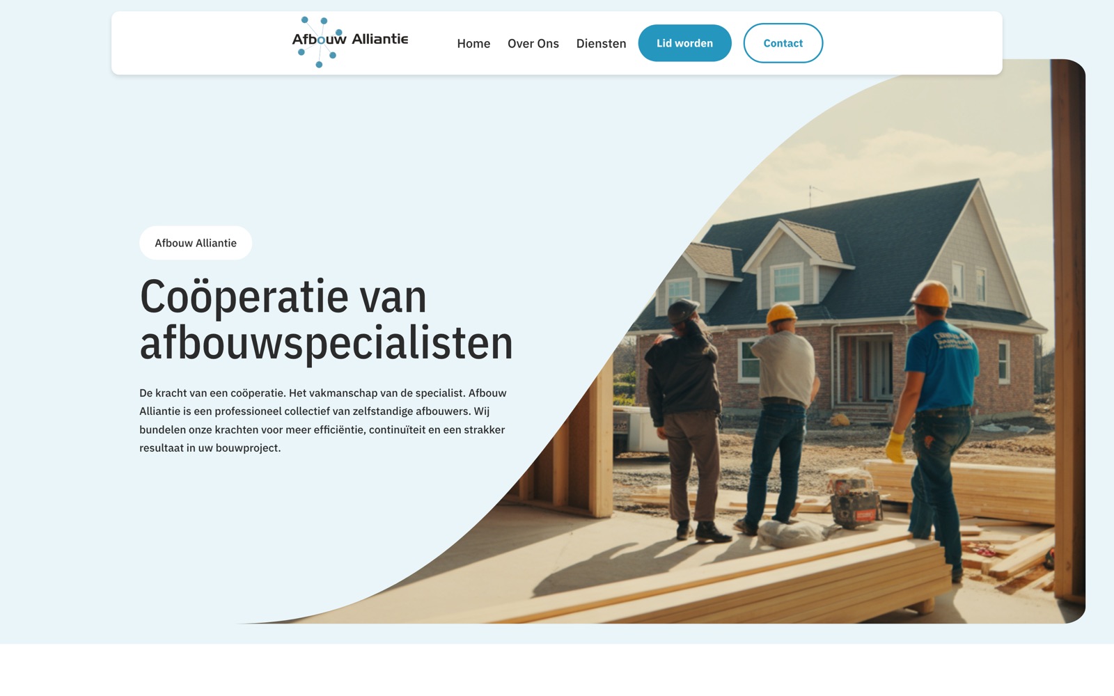 Website van Afbouw Alliantie